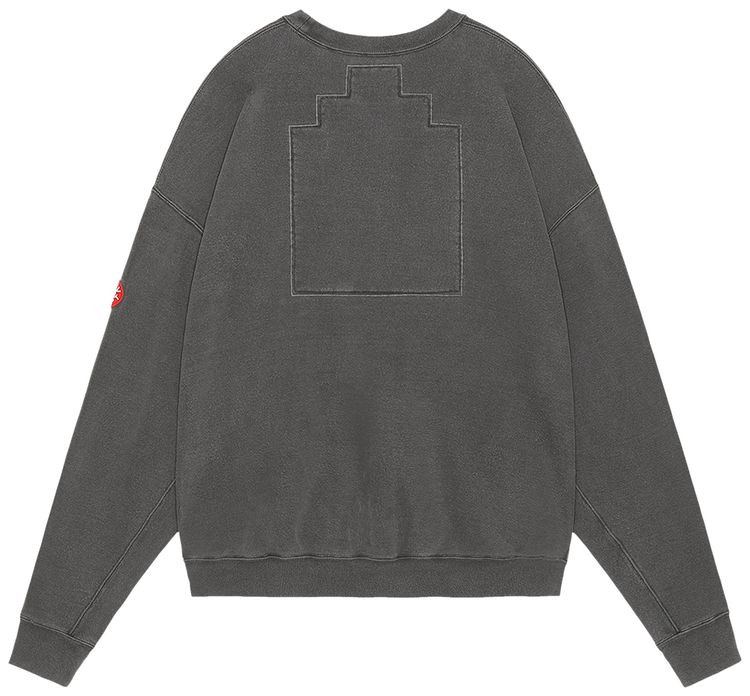 Cav Empt Overdye WB Headsx4 CE Crewneck Sweatshirt Chacoal