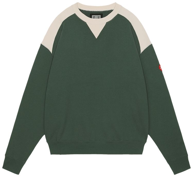 Cav Empt Panel Shoulder Crewneck Green