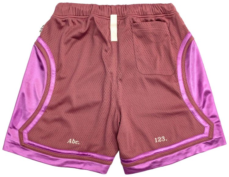Advisory Board Crystals Satin Basketball Shorts Mauve