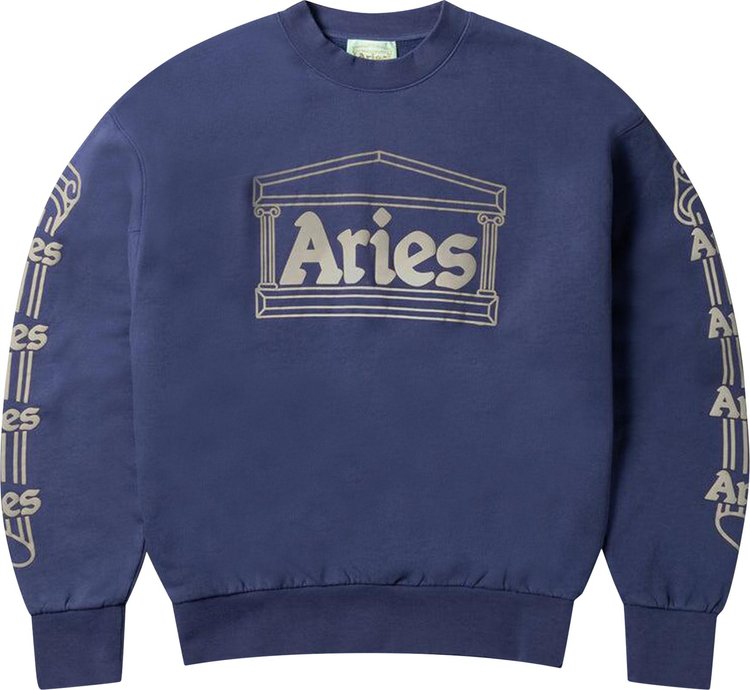 Aries Reflective Column Sweatshirt 'Navy'
