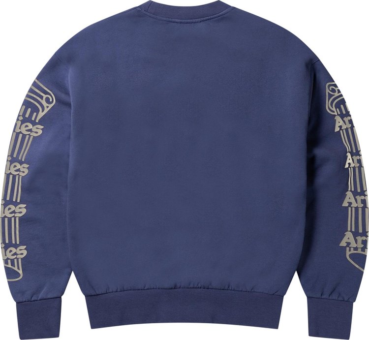 Aries Reflective Column Sweatshirt Navy