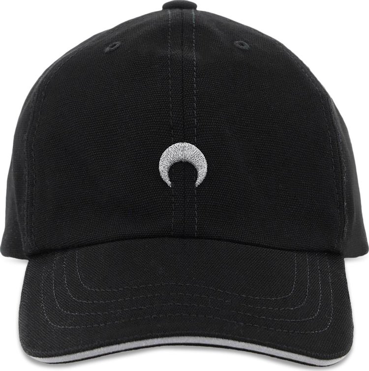 Marine Serre Canvas Baseball Cap 'Black'