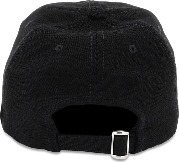 Marine Serre Canvas Baseball Cap Black