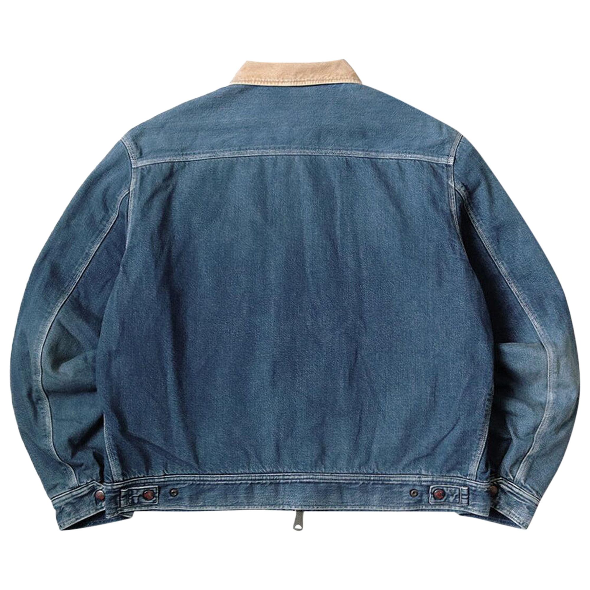 Buy Kapital Denim Bone Lining Reversible Zip Up Work Jacket