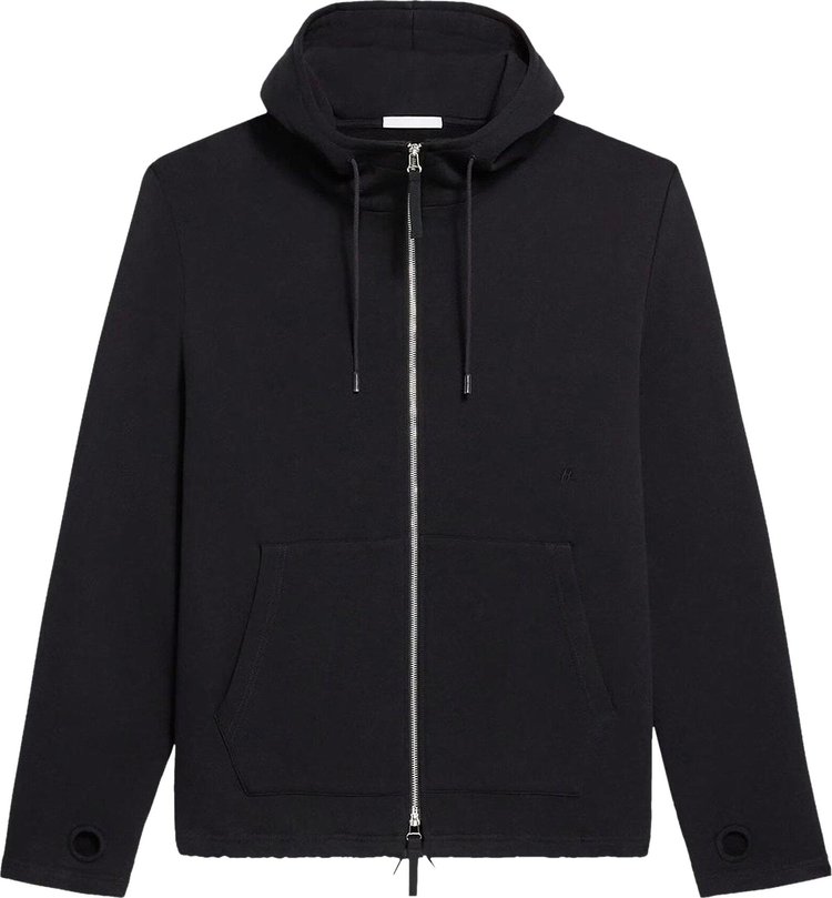 Helmut Lang Fleece Zip Up Hoodie 'Black'