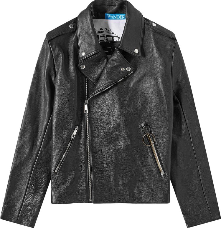 APC x JW Anderson Morgan Leather Biker Jacket Black