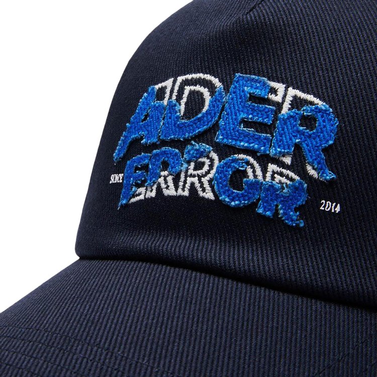 Ader Error Distressed Logo Cap Navy