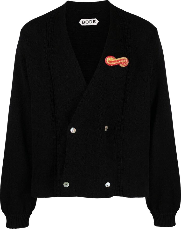 Bode Double Breasted Cardigan 'Black'