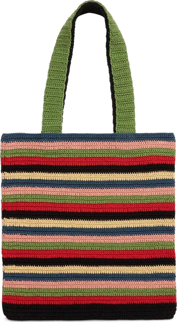 Bode Village Stripe Tote Cream