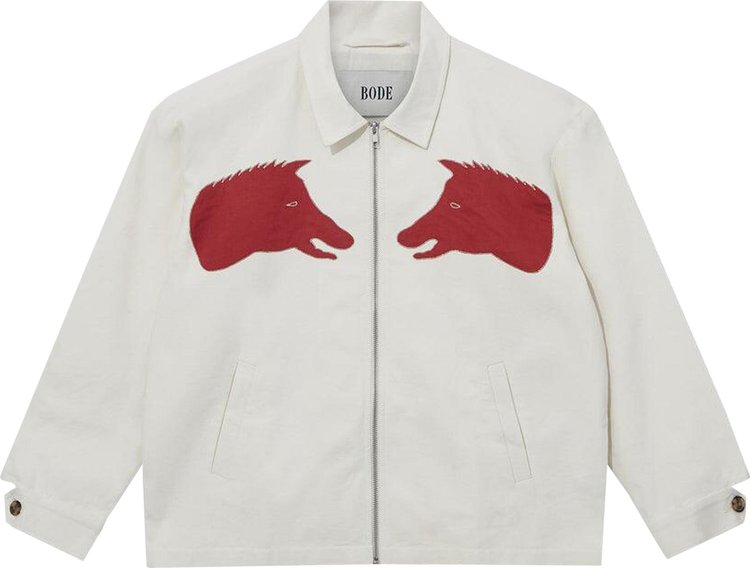 Bode Boar Applique Jacket 'Red White'