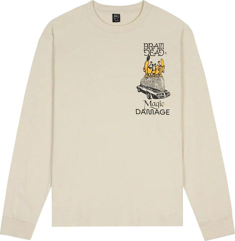 Brain Dead Magic Damage Long-Sleeve T-Shirt 'Grey'