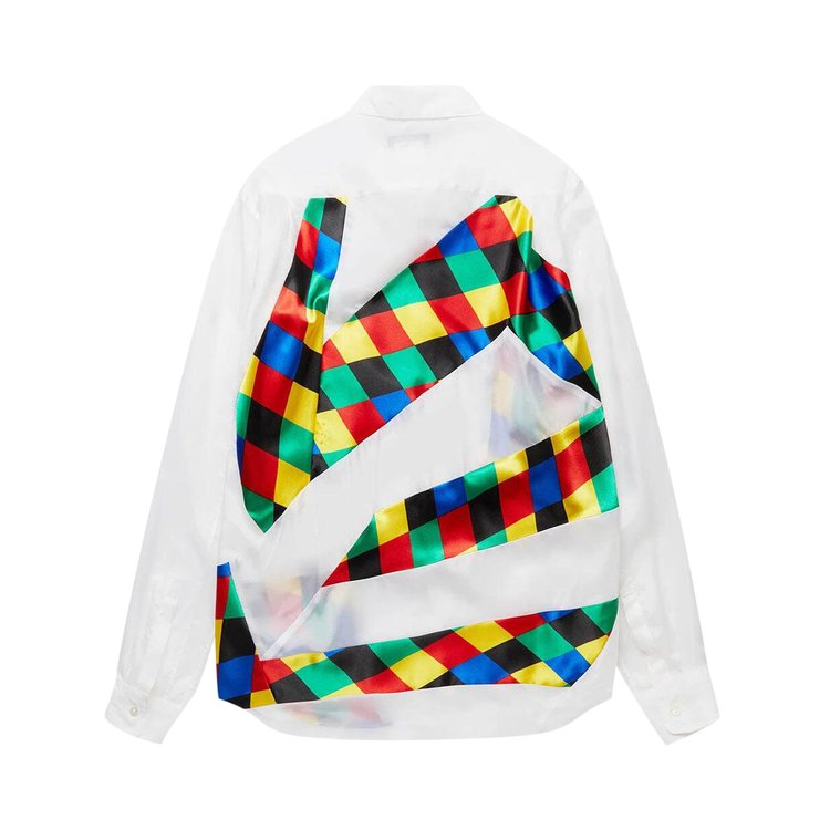 Comme des Garcons Homme Plus Multi Check Long Sleeve Shirt WhiteMulticolor