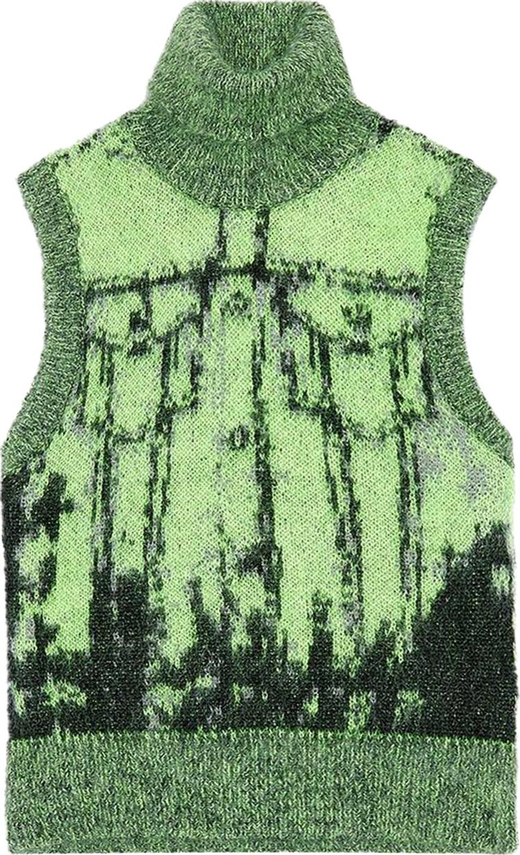 Diesel M-Sifnos Knit Vest 'Black/Green'