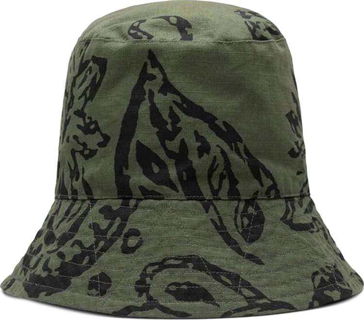 Engineered Garments Floral Print Bucket Hat 'Olive'