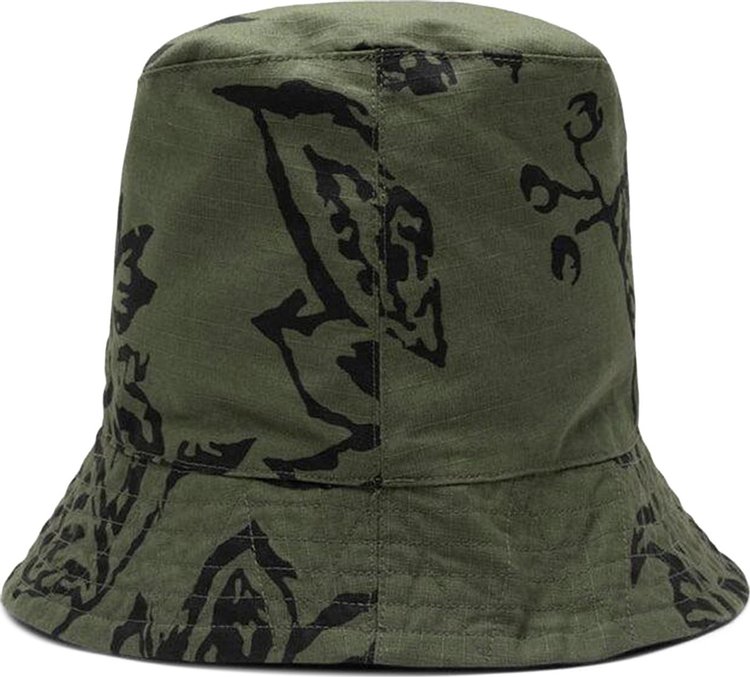 Engineered Garments Floral Print Bucket Hat Olive