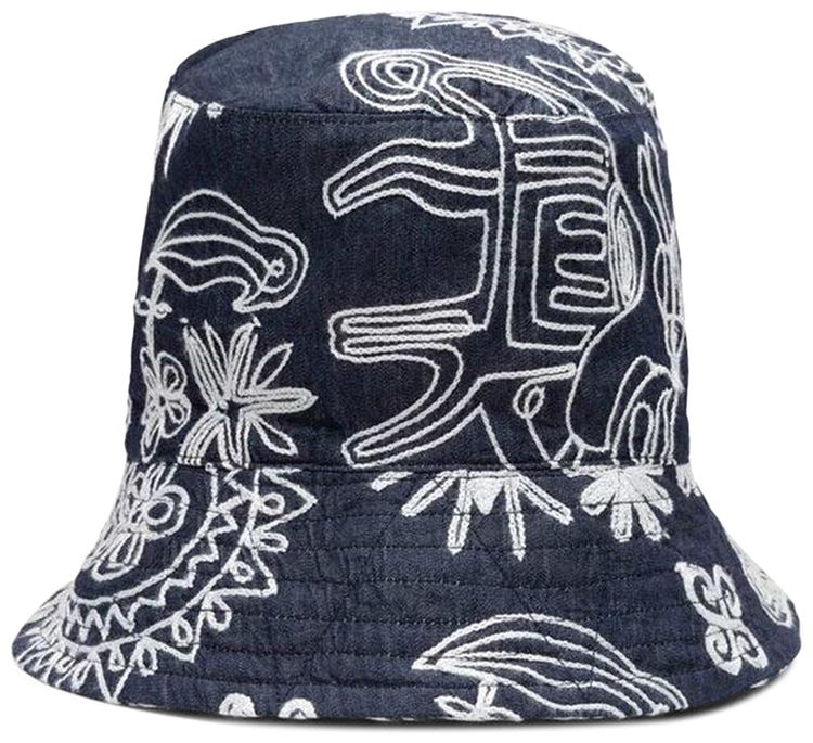 Engineered Garments Floral Print Bucket Hat Indigo