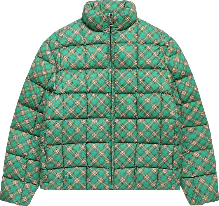 ERL Printed Quilted Puffer Jacket 'Green'