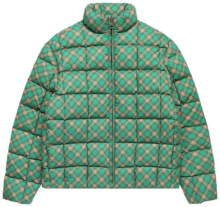 ERL Printed Quilted Puffer Jacket 'Green'