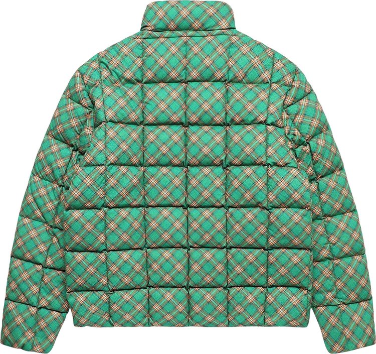 ERL Printed Quilted Puffer Jacket Green