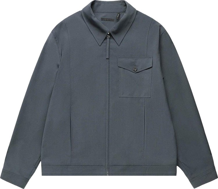 Helmut Lang Tailored Zip Up Jacket Ocean Grey