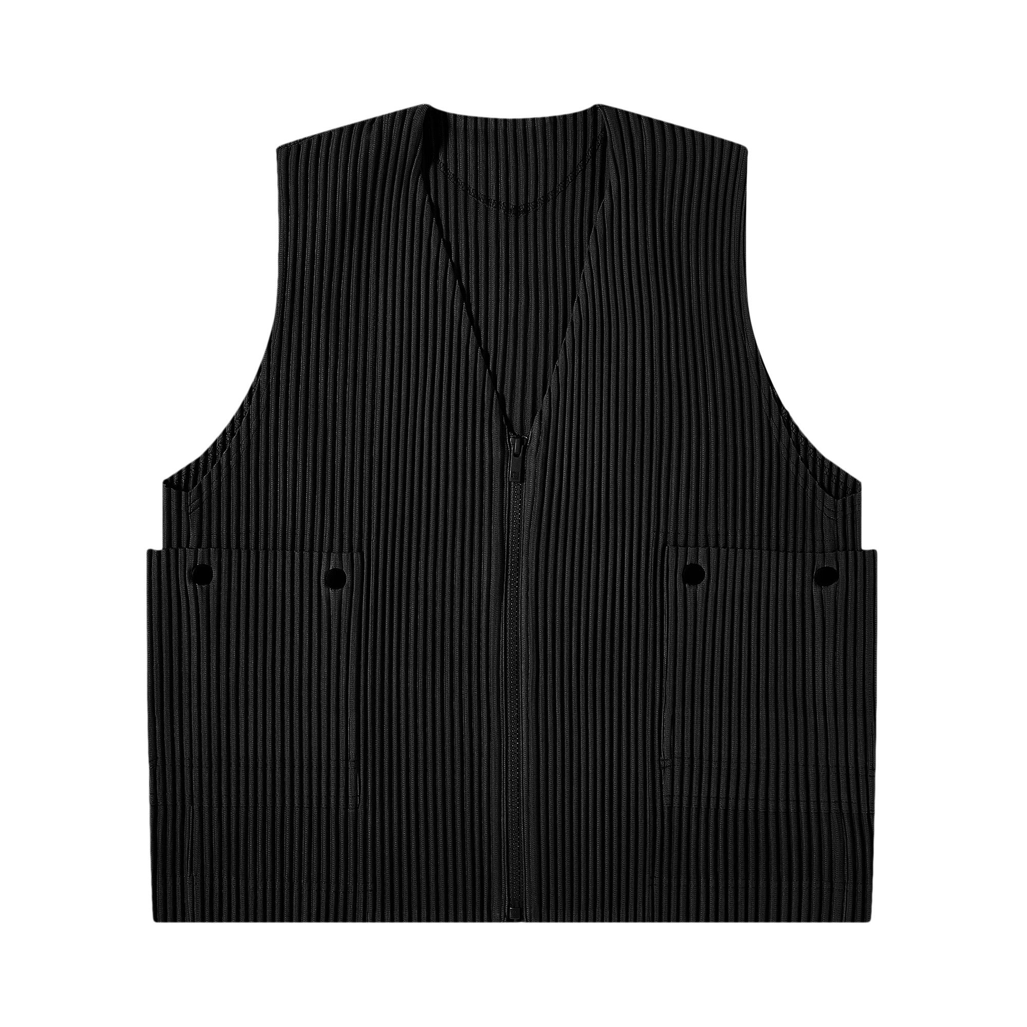 オープニング 大放出セール Buy Homme 'Black Gilet Pleated Miyake Issey Plissé スマホアクセサリー