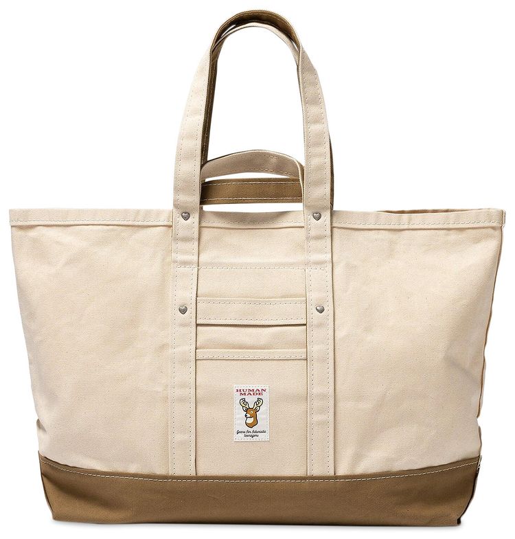 Human Made Heavy Canvas Large Tote Bag Beige