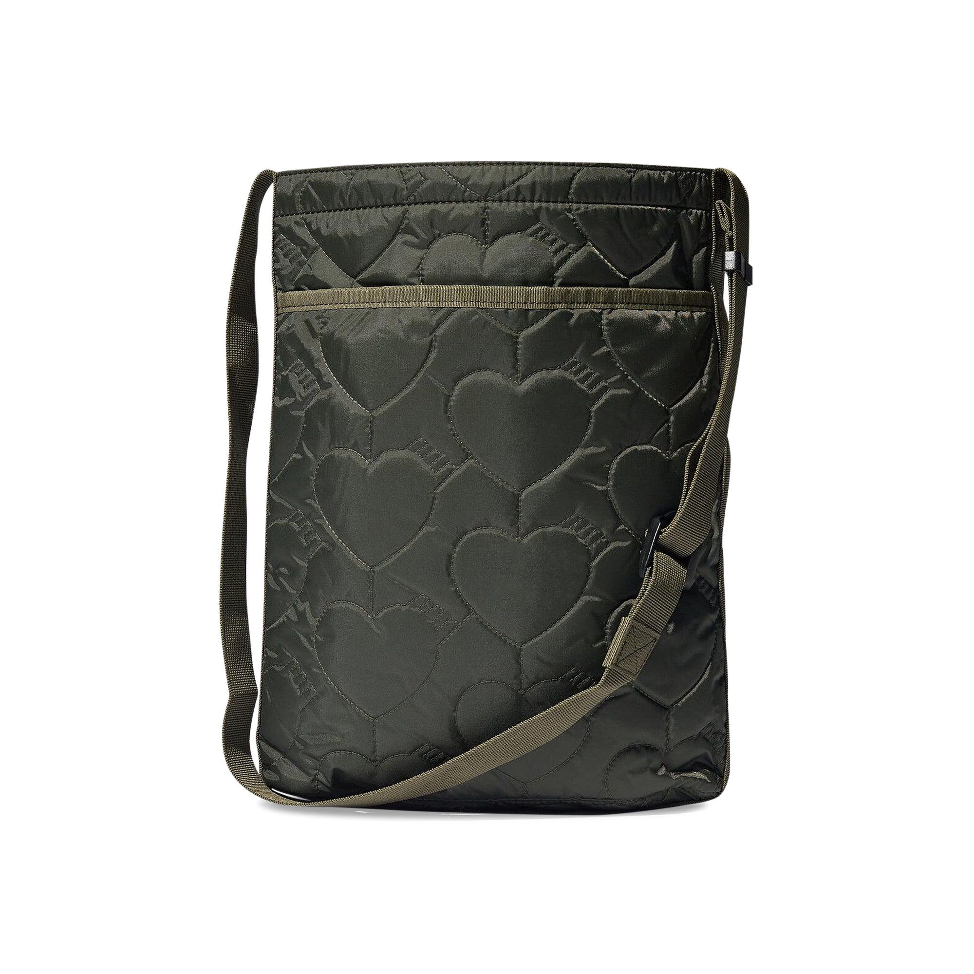 Buy Human Made Heart Quilting Shoulder Bag 'Olive Drab