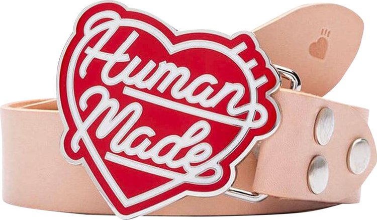 Human Made Heart Leather Belt 'Beige'