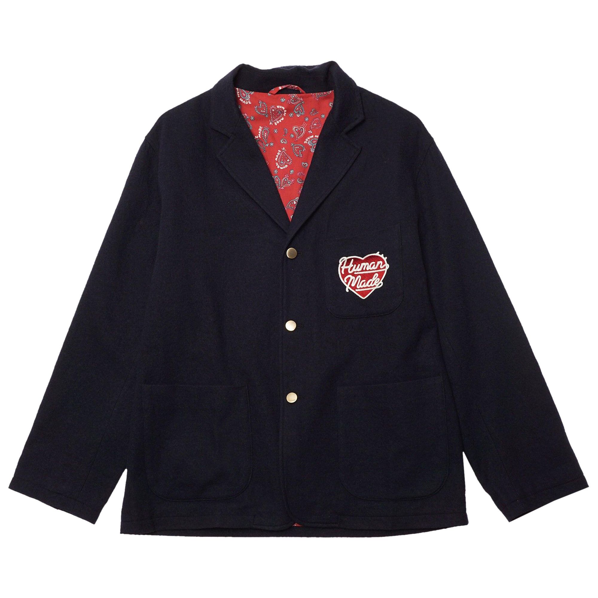 Buy Human Made Wool Blended Blazer 'Navy' - HM26JK013 NAVY | GOAT
