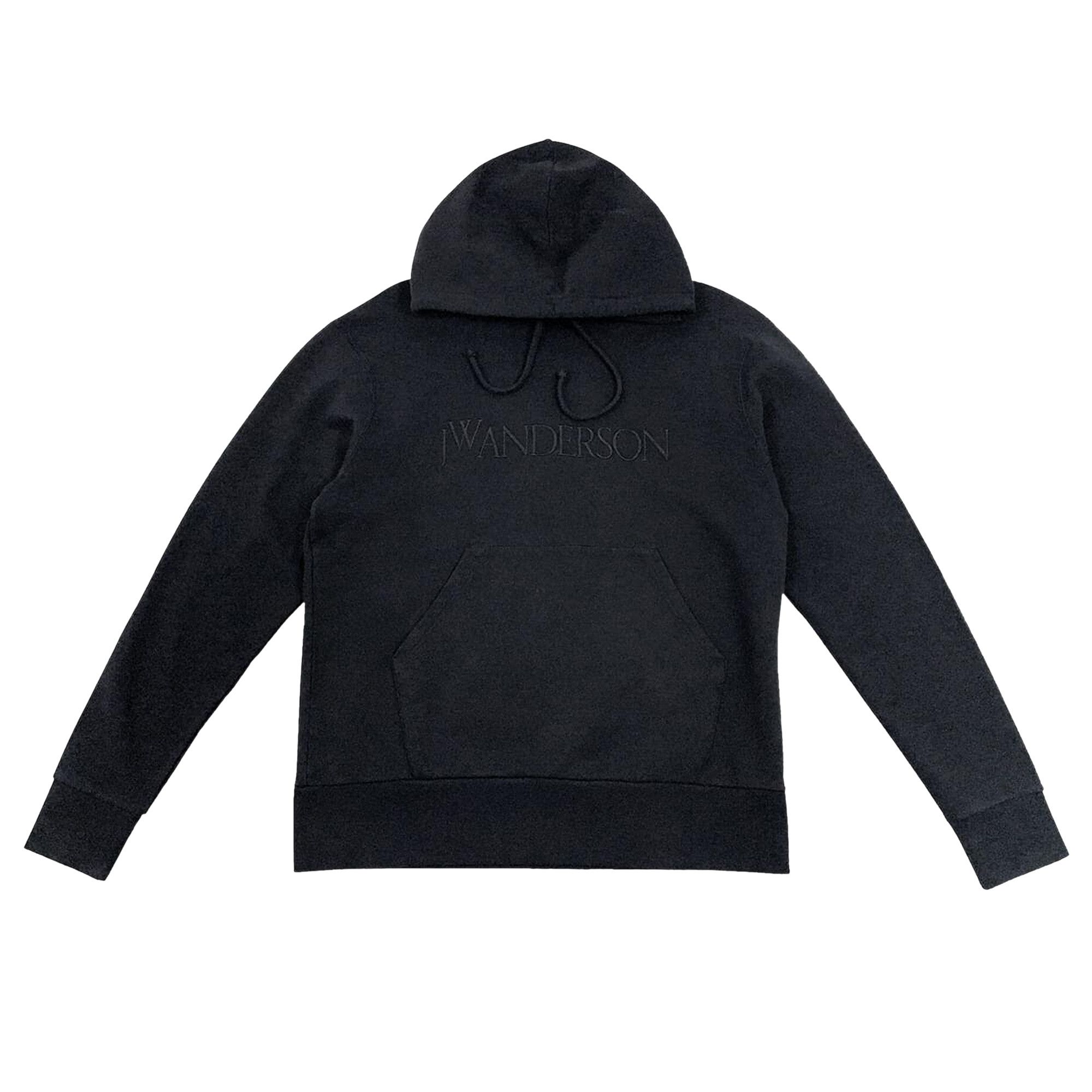 Buy JW Anderson Logo Embroidery Hoodie 'Black' - JW0163