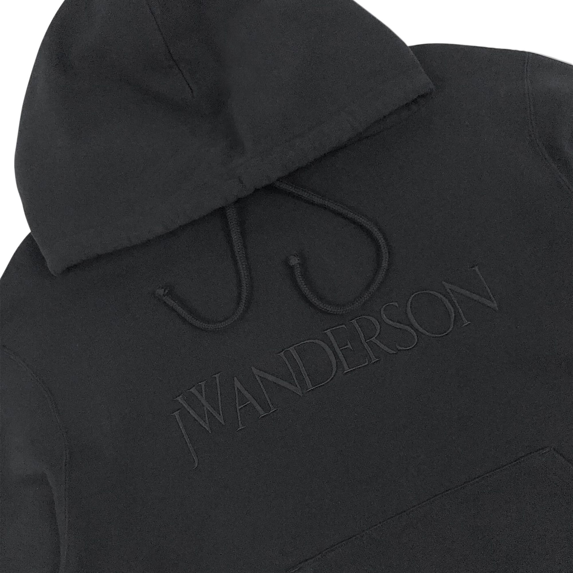 存在感絶大【J W ANDERSON】Logo Embroidery Popover Hoodie JW Anderson LOGO EMBROIDERY HOODIE Grey | BSTN Store