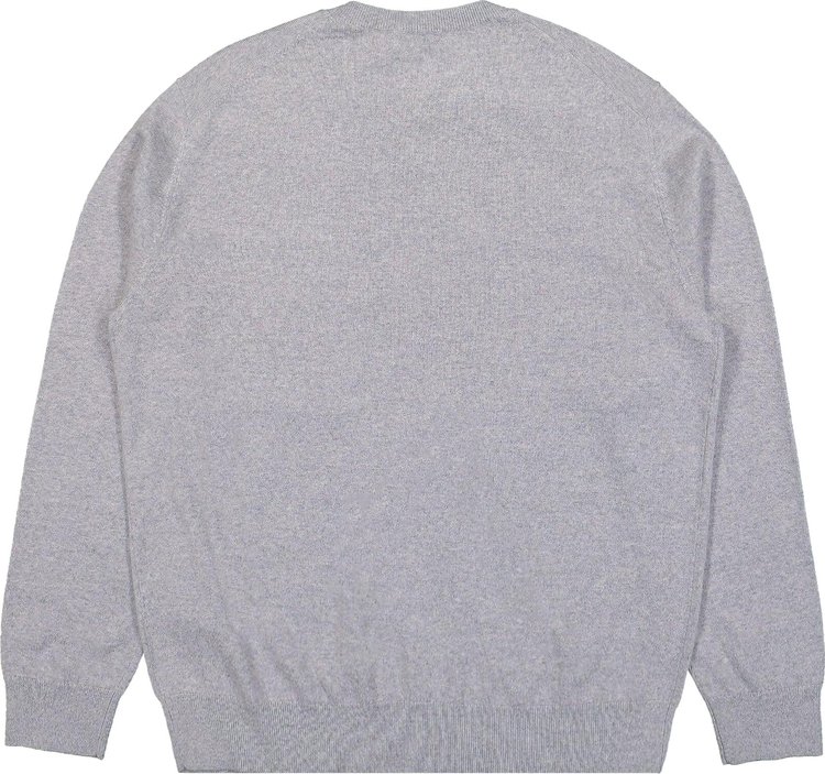 JW Anderson Signature Pocket Crewneck Jumper Grey Melange