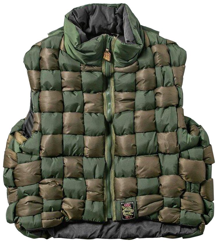 Kapital Ripstop Nylon Keel Weaving Vest Khaki