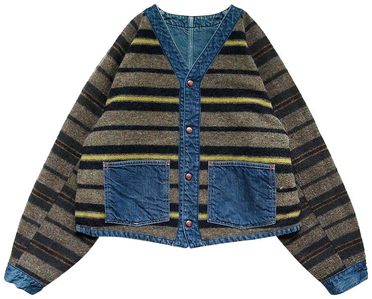 Kapital Denim Rainbowy Lining Railroad Jacket Indigo