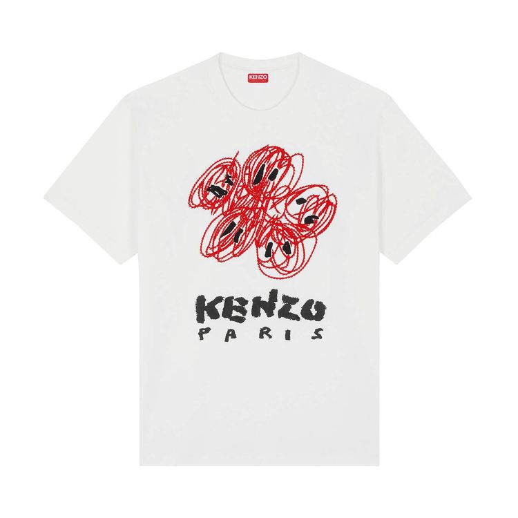 Kenzo Off White Kotora-Print Cotton T-Shirt main image 1
