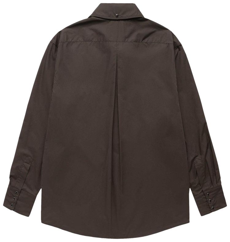 Lemaire Western Shirt With Snaps Espresso