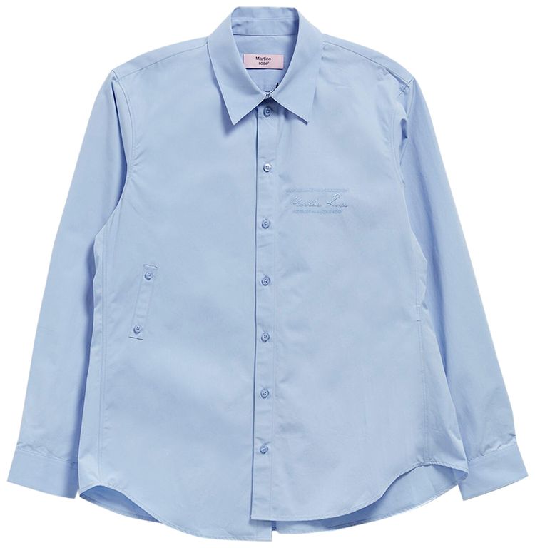 Martine Rose Wrap Shirt Blue