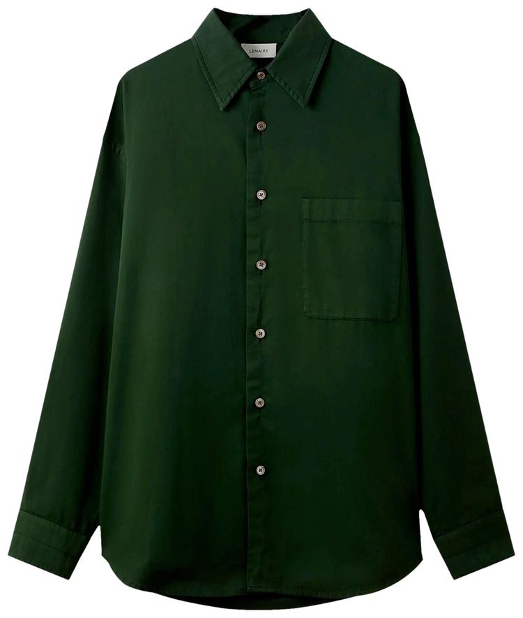 Lemaire Relaxed Shirt Hunter Green