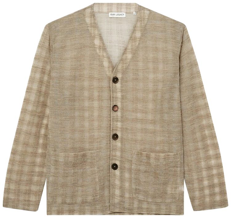 Our Legacy Cardigan Grey Disintegration Check
