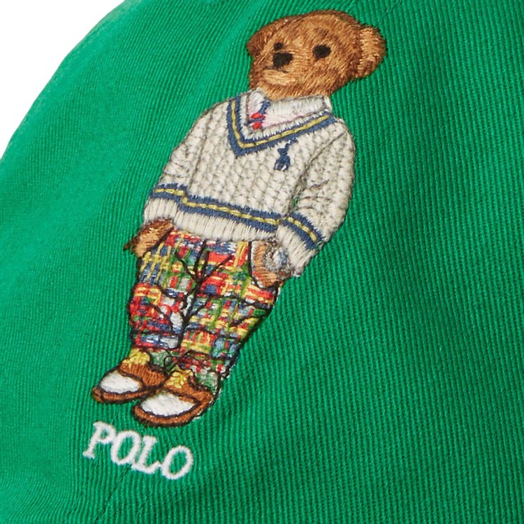 Polo Ralph Lauren Preppy Bear Sport Hat Billard Green