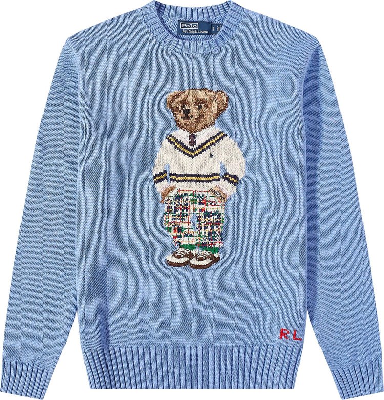 Polo Ralph Lauren Preppy Bear Crewneck Sweater 'Soft Royal'