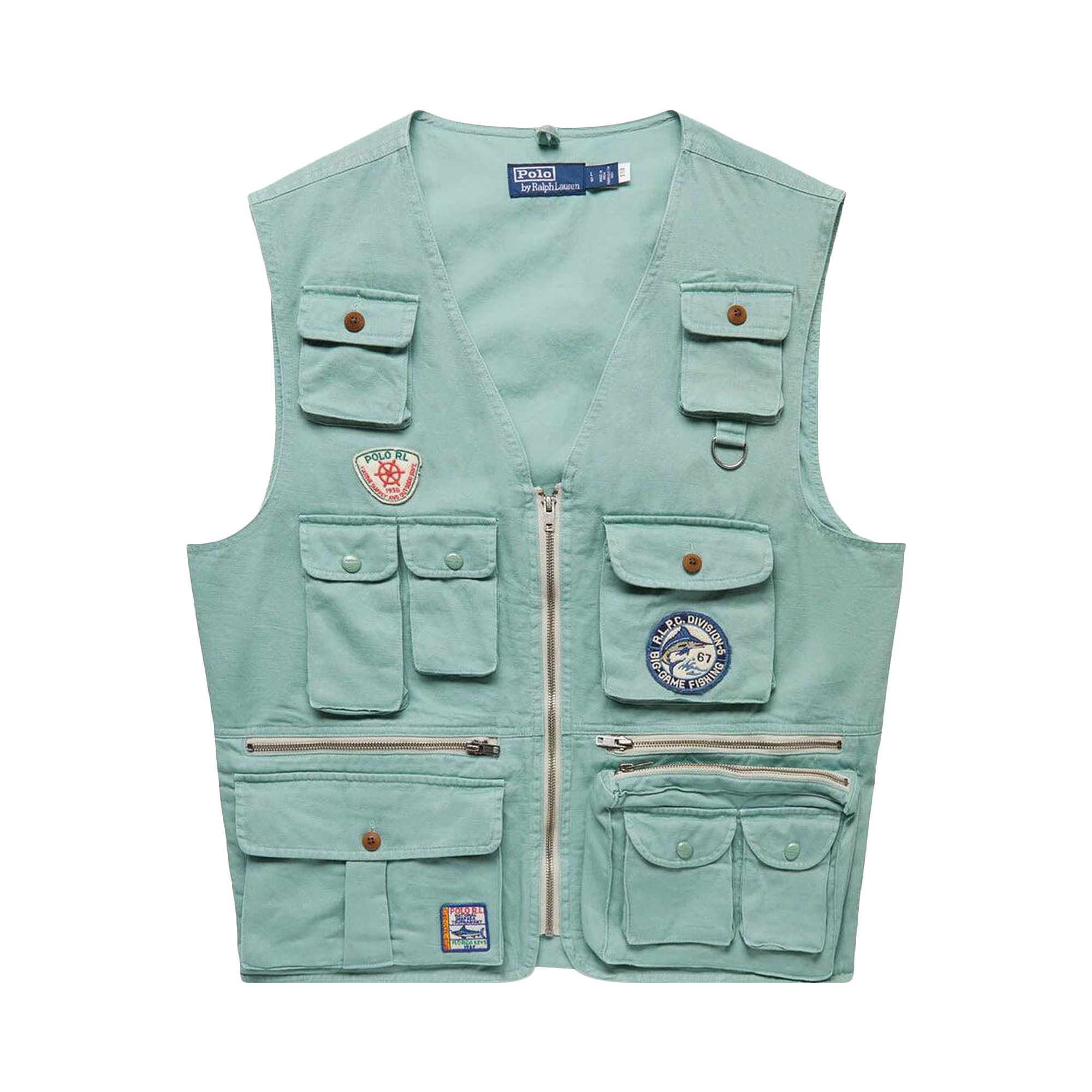 Buy Polo Ralph Lauren Marlin Heritage Chino Vest Faded Mint 710903487001 FADE GOAT