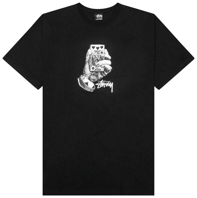 Stussy All Bets Off Pigment Dyed T Shirt Black
