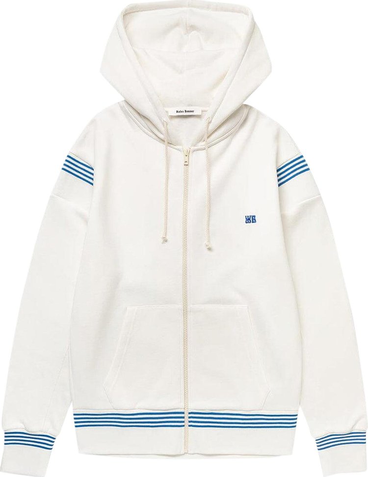 Wales Bonner Stereo Stripe Hoodie Ivory