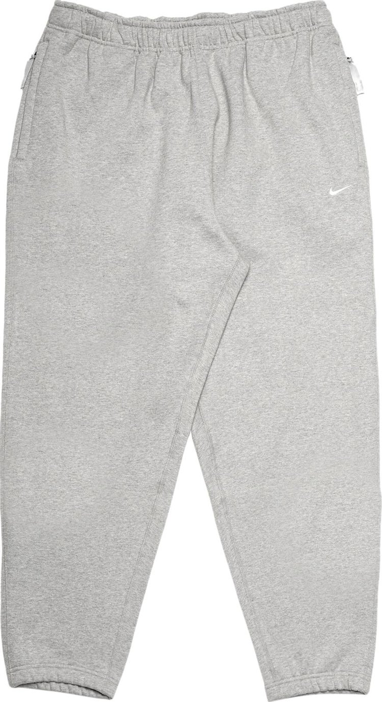 Nike Solo Swoosh Fleece Pants Dark Grey HeatherWhite