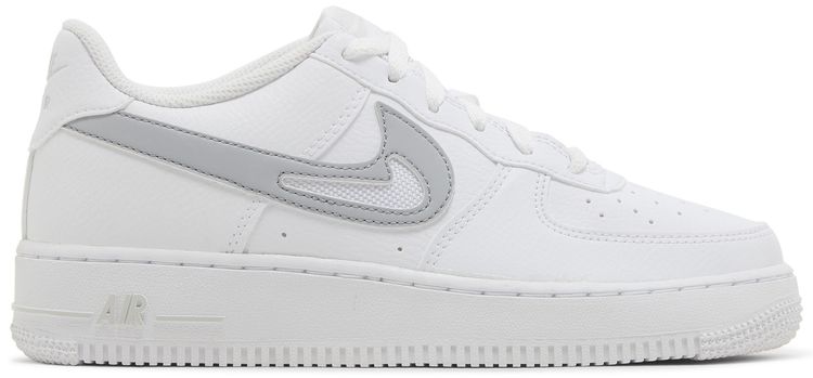 Nike Air Force 1 GS Cut Out Swoosh White Photon Dust