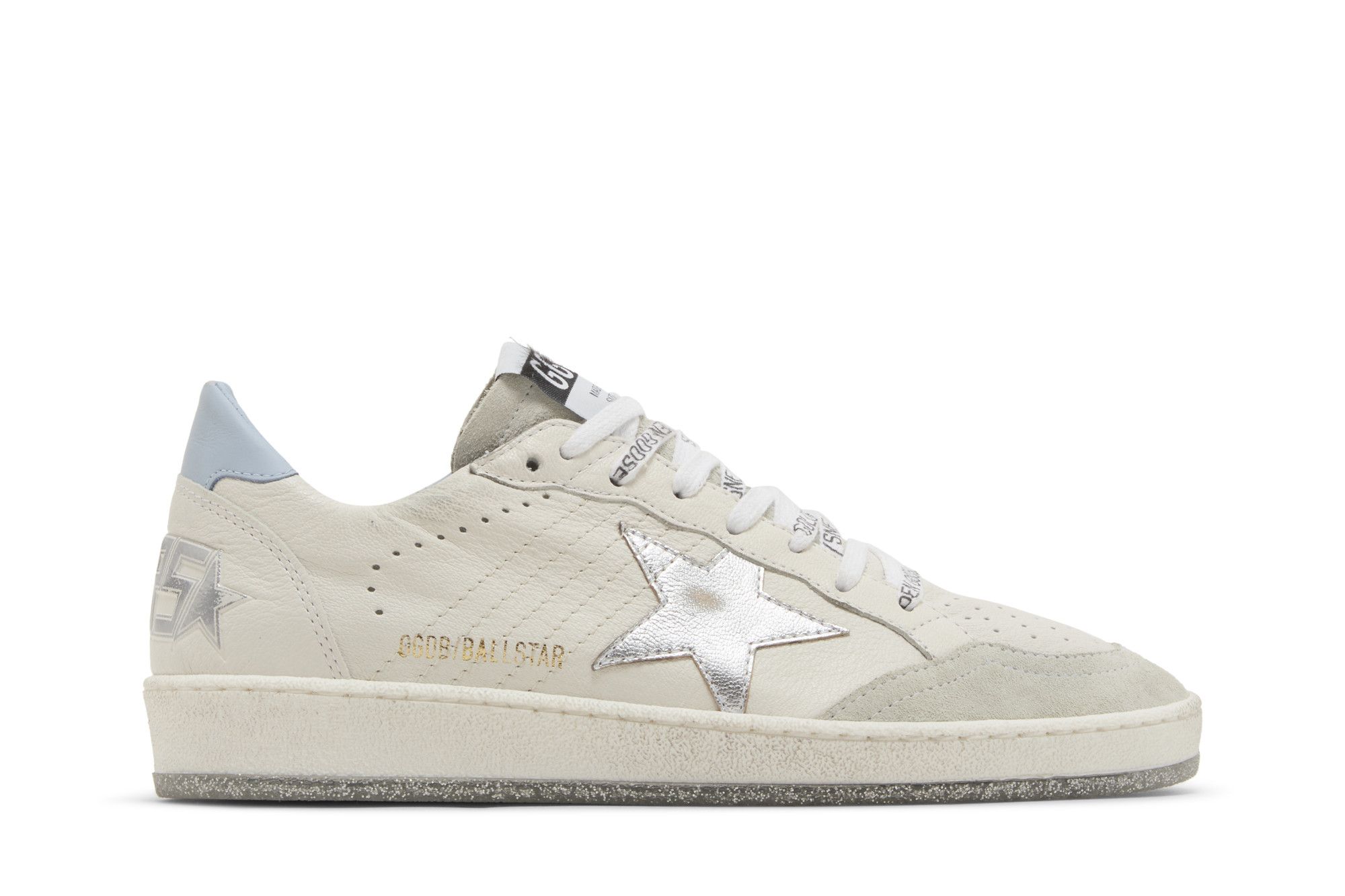 スニーカー Golden Goose (GWF00126 F007598 81225 WHITE BLUE SILVER) Women's blue and white Super-Star sneakers | Golden Goose