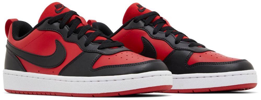 Nike Court Borough Low Recraft Gs 'black University Red'