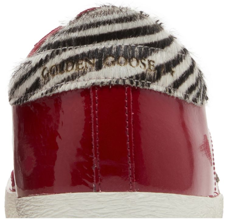 Golden Goose Wmns Superstar Red Zebra Stripes