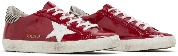 Golden Goose Wmns Superstar Red Zebra Stripes